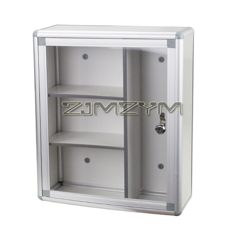Medicine Cabinet Lock - อลูมิเนียมอัลลอยด์กล่องยาแบบพกพาตู้ติดผนัง First Aid Kit พร้อมล็อคและพื้นที่ขนาดใหญ่กล่องเก็บยา