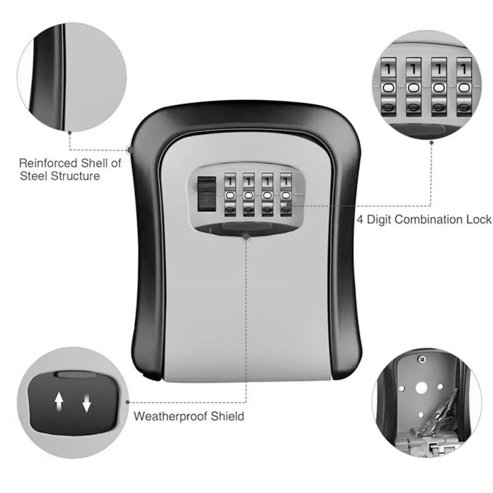 กล่องล็อคกุญแจแบบติดผนัง รหัสผ - Lockbox Key Secure บทวิจารณ์และราคา