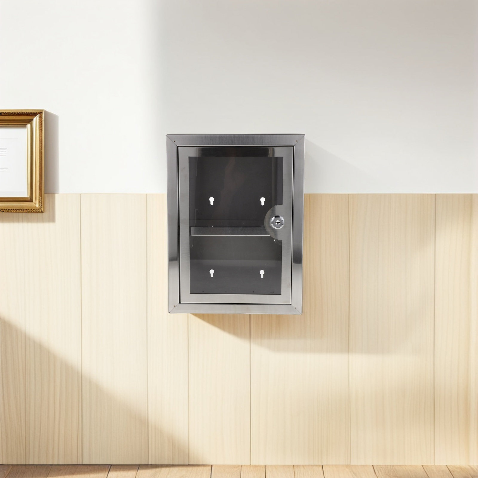 ตู้เก็บของติดผนังโลหะแบบล็อคได - Medicine Cabinet Lock บทวิจารณ์และราคา