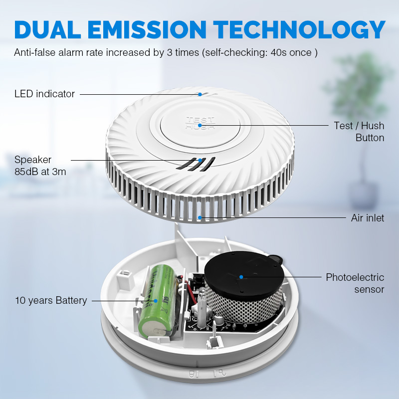 เครื่องตรวจจับควันบุหรี่อัจฉริ - Smoke Detector Interconnected บทวิจารณ์และราคา