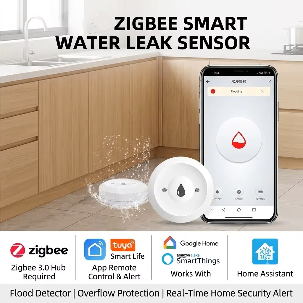 เซ็นเซอร์ตรวจจับน้ำรั่วอัจฉริย - Water Alarm Sensor บทวิจารณ์และราคา